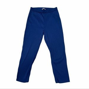 Zara Trafaluc Blue Pleated Stretch Pants Size Small
